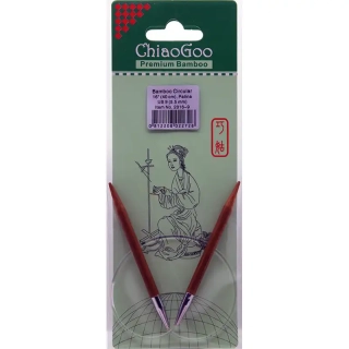 ChiaoGoo Otočné 360° Kruhové Bambusové jehlice 40 cm 5,5mm