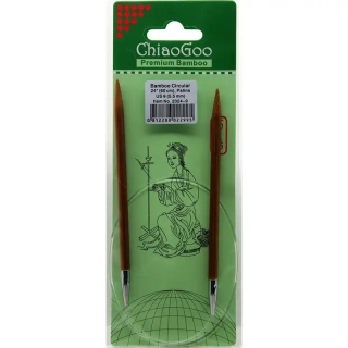 ChiaoGoo Otočné 360° Kruhové Bambusové jehlice 60 cm 5,5mm