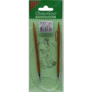ChiaoGoo Otočné 360° Kruhové Bambusové jehlice 60 cm 6mm