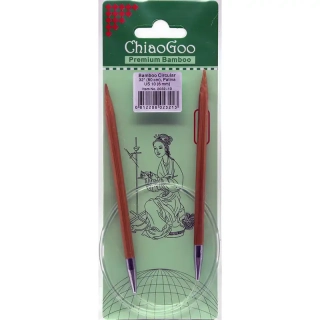 ChiaoGoo Otočné 360° Kruhové Bambusové jehlice 80 cm 6mm
