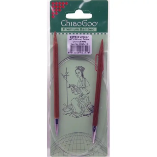 ChiaoGoo Otočné 360° Kruhové Bambusové jehlice 100 cm 6mm