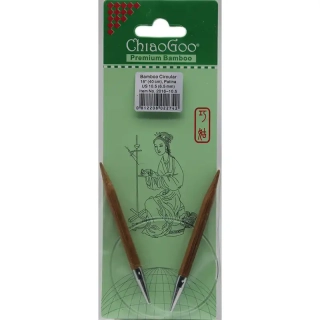 ChiaoGoo Otočné 360° Kruhové Bambusové jehlice 40 cm 6,5mm