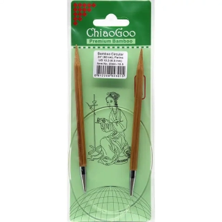 ChiaoGoo Otočné 360° Kruhové Bambusové jehlice 60 cm 6,5mm