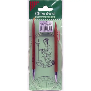 ChiaoGoo Otočné 360° Kruhové Bambusové jehlice 100 cm 6,5mm