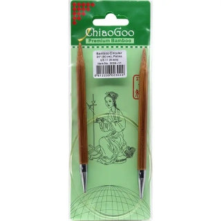 ChiaoGoo Otočné 360° Kruhové Bambusové jehlice 60 cm 8mm
