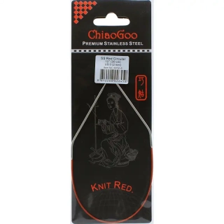 ChiaoGoo Knit Red ergonomické fixní kruhové jehlice 30 Cm 2mm