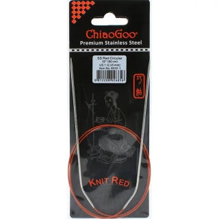 ChiaoGoo Knit Red ergonomické fixní kruhové jehlice 80 Cm 2,25mm