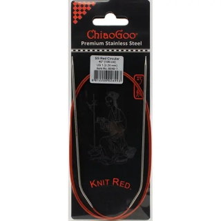 ChiaoGoo Knit Red ergonomické fixní kruhové jehlice 100 Cm 2,25mm