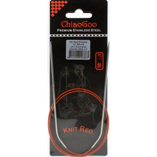 ChiaoGoo Knit Red ergonomické fixní kruhové jehlice 80 Cm 2,5mm