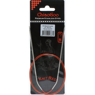 ChiaoGoo Knit Red ergonomické fixní kruhové jehlice 80 Cm 2,75mm