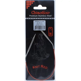 ChiaoGoo Knit Red ergonomické fixní kruhové jehlice 30 Cm 4mm