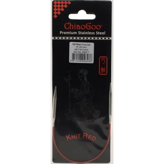 ChiaoGoo Knit Red ergonomické fixní kruhové jehlice 23 Cm 4,5mm
