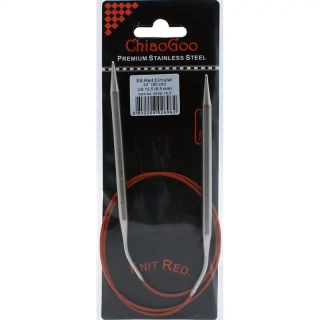ChiaoGoo Knit Red ergonomické fixní kruhové jehlice 80 Cm 6,5mm