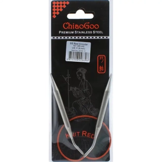 ChiaoGoo Knit Red ergonomické fixní kruhové jehlice 40 Cm 8mm