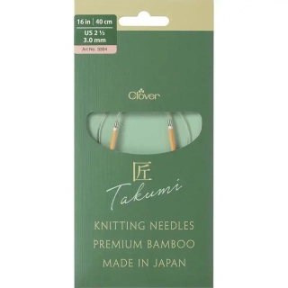 Clover kruhové otočné fixní jehlice Pro Takumi 40cm 3mm