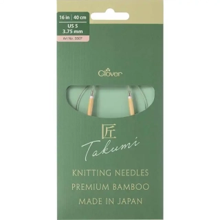 Clover kruhové otočné fixní jehlice Pro Takumi 40cm 3,75mm