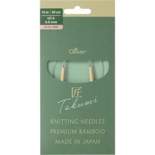 Clover kruhové otočné fixní jehlice Pro Takumi 40cm 4mm