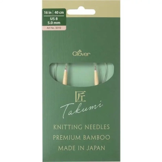 Clover kruhové otočné fixní jehlice Pro Takumi 40cm 5mm