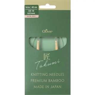Clover kruhové otočné fixní jehlice Pro Takumi 40cm 6mm