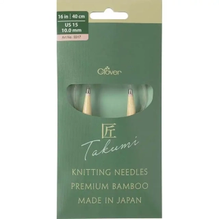 Clover kruhové otočné fixní jehlice Pro Takumi 40cm 10mm