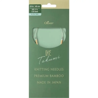 Clover kruhové otočné fixní jehlice Pro Takumi 60cm 3mm