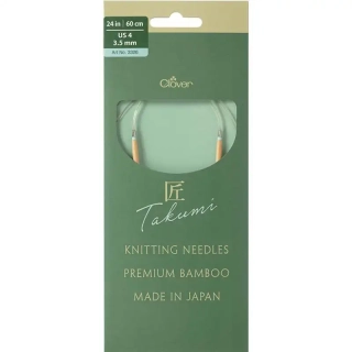 Clover kruhové otočné fixní jehlice Pro Takumi 60cm 3,5mm