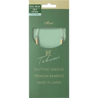 Clover kruhové otočné fixní jehlice Pro Takumi 60cm 4mm