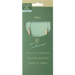 Clover kruhové otočné fixní jehlice Pro Takumi 60cm 4,5mm