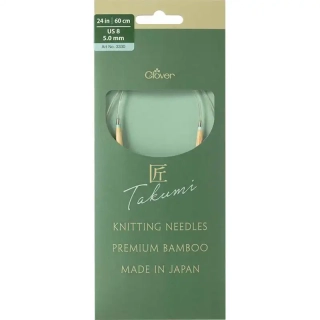 Clover kruhové otočné fixní jehlice Pro Takumi 60cm 5mm