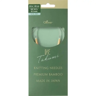 Clover kruhové otočné fixní jehlice Pro Takumi 60cm 6,5mm