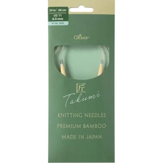 Clover kruhové otočné fixní jehlice Pro Takumi 60cm 8mm