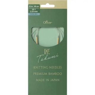 Clover kruhové otočné fixní jehlice Pro Takumi 80cm 2,25mm