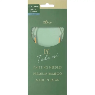 Clover kruhové otočné fixní jehlice Pro Takumi 80cm 3mm