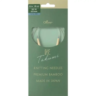 Clover kruhové otočné fixní jehlice Pro Takumi 80cm 6mm