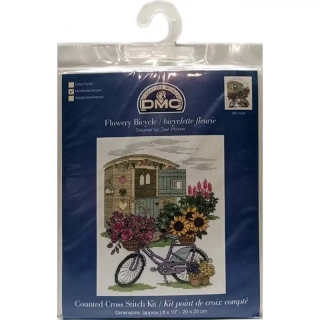 Sada na vyšívání BK1549 Květinový bicykl