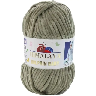 HIMALAYA Příze Dolphin Baby 80376 Šedozelená