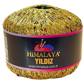 Himalaya Yildiz 58104 Zlatá s barevnými flitry