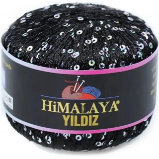 Himalaya Yildiz 58109 Černá se stříbrnými flitry