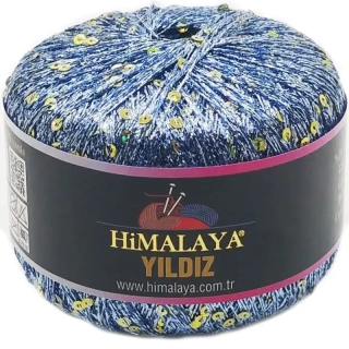 Himalaya Yildiz 58116 Světle modrá se zlatými flitry