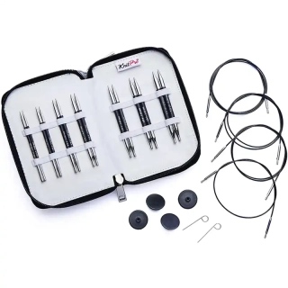KnitPro Karbonz Midi set vyměnitelných jehlic 10cm