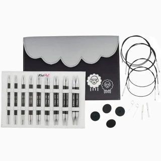 KnitPro Karbonz Deluxe set vyměnitelných jehlic 13cm