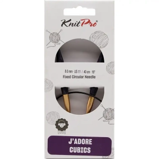 KnitPro J’adore Cubics Kruhové Fixní Jehlice 40 Cm 8mm