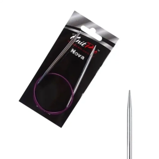 KnitPro Nova kruhové kovové fixní jehlice 4mm 40cm
