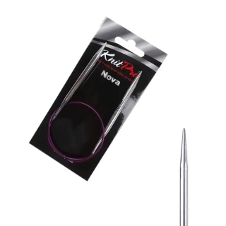 KnitPro Nova kruhové kovové fixní jehlice 5mm 40cm
