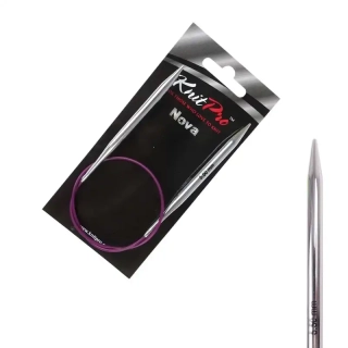 KnitPro Nova kruhové kovové fixní jehlice 5,5mm 40cm
