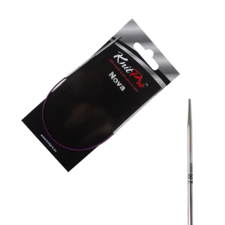 KnitPro Nova kruhové kovové fixní jehlice 2mm 25cm