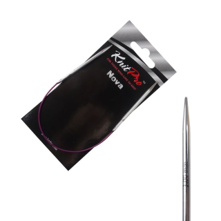 KnitPro Nova kruhové kovové fixní jehlice 3mm 25cm