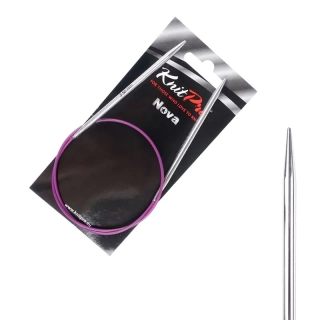 KnitPro Nova kruhové kovové fixní jehlice 3,5mm 50cm