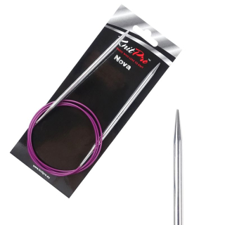 KnitPro Nova kruhové kovové fixní jehlice 4,5mm 100cm
