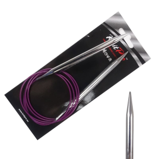 KnitPro Nova kruhové kovové fixní jehlice 4,5mm 120cm